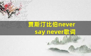 贾斯汀比伯never say never歌词